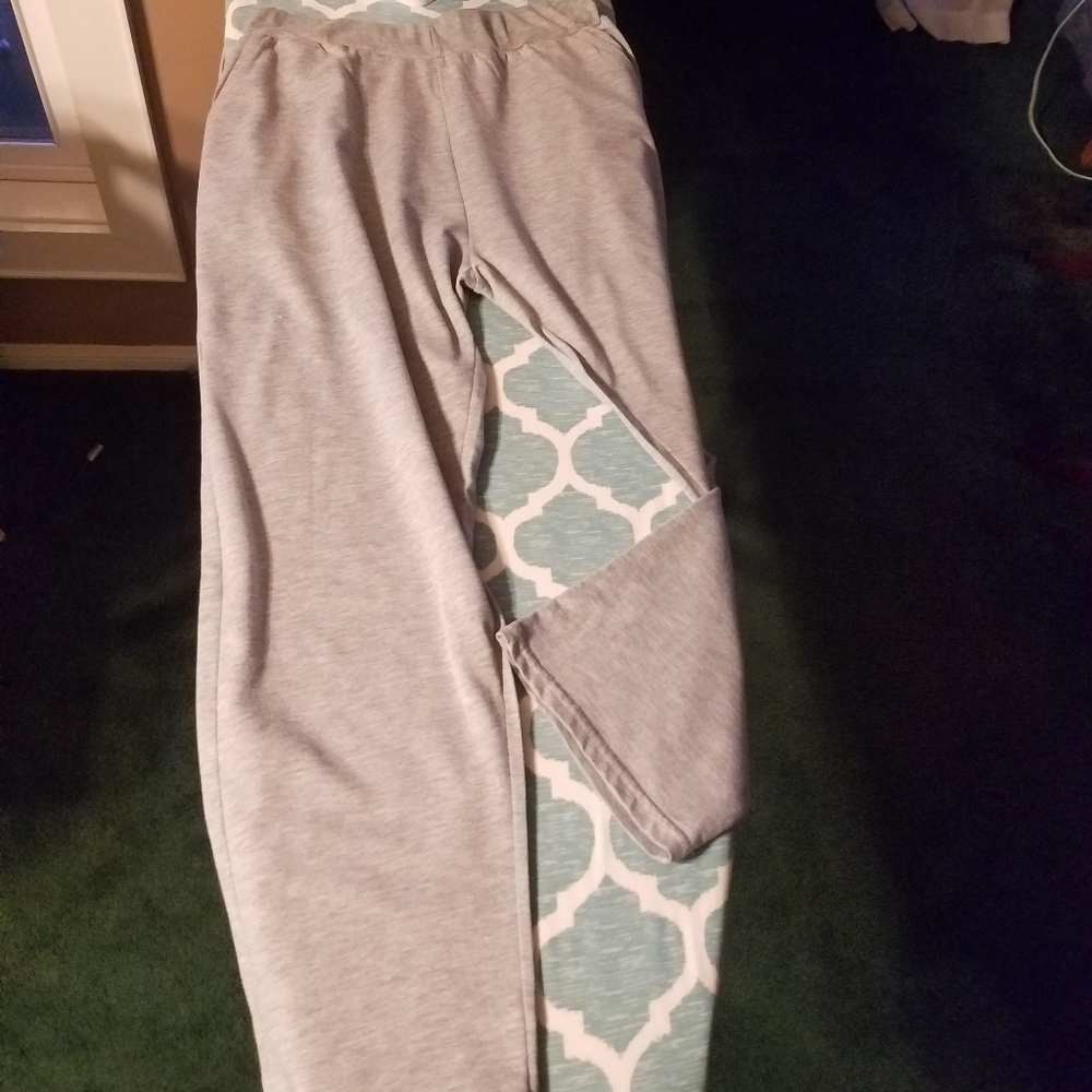 Gray sweatpants